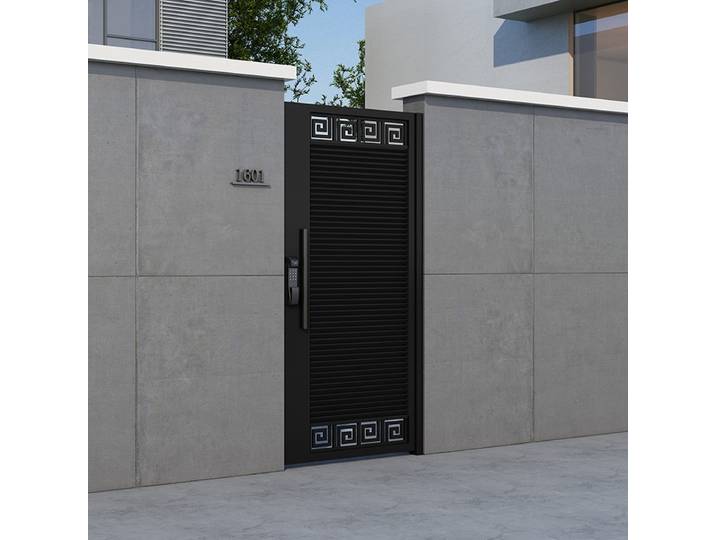 EXW Villa moderne porte en fer galvanisé cour jardin Double porte rustique clôture en acier inoxydable