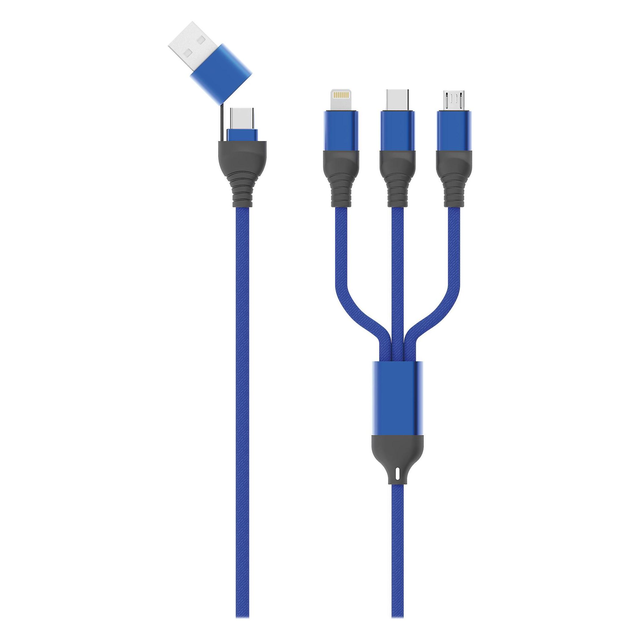 2GO USB / Type C Ladekabel All in One blau 120cm (1.20 m) (797360)