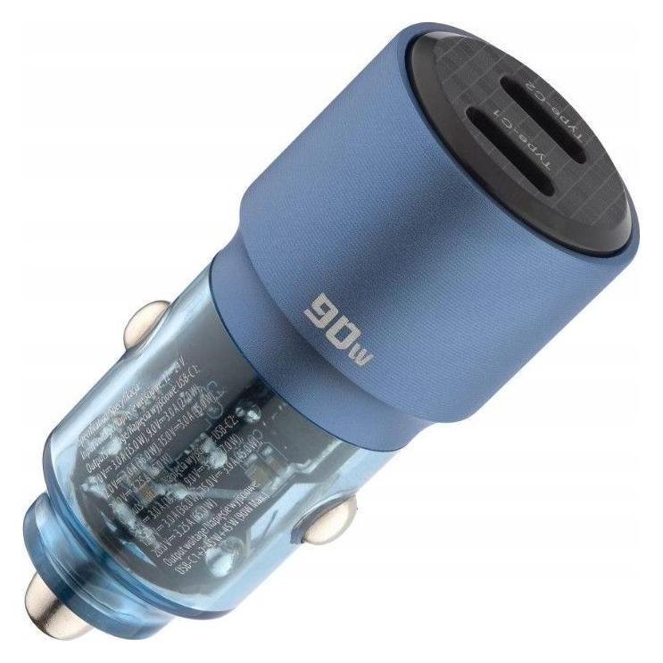 Qualo Auto charger car charger 2x USB-C very powerful for laptop smartphone 90W (59860575)