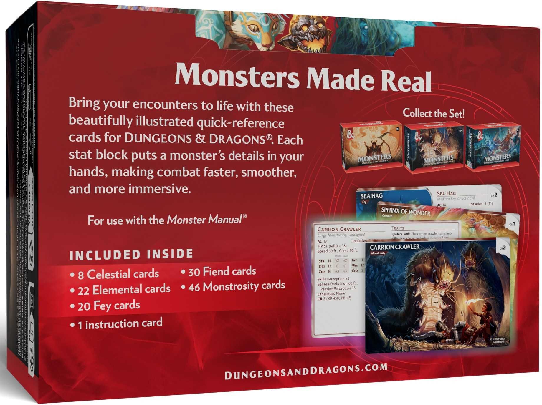 Wizards of the Coast Dungeons & Dragons: Trove Monsters Mystical and Menacing CR 0-5 Card Set for Dungeon Masters