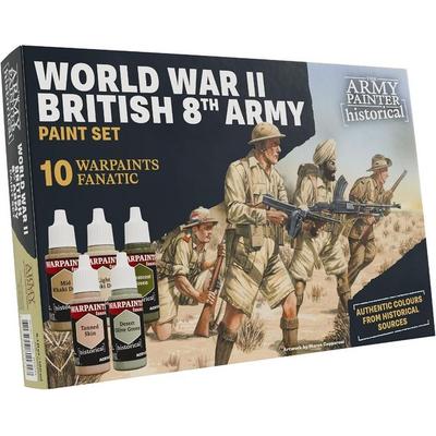 Pegasus ARM08113 - Army Painter Historical: WWII British 8th Army Paint Set, 10x18ml Warpaints Arcylfarbe