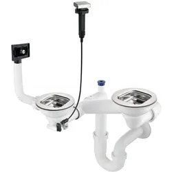 Deante, Siphon, Siphon für 1 5- und 2-Becken-Stahlspüle
