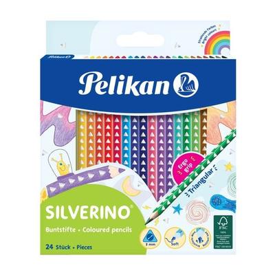 Pelikan Buntstifte SILVERINO dreieckig dünn, 24er Set