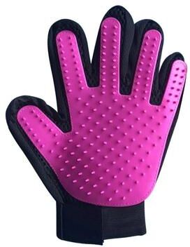 Uplift Essentials DualPet Interactive Grooming & Deshedding Glove left Purple