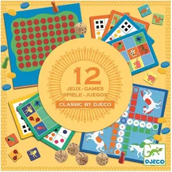 Djeco Classic Box 12 Spiele (mult) (Deutsch, Englisch, Französisch, 2 - 4 Spieler)