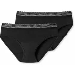 2 Schiesser Perioden-Slips - Damen - Gr. 50/52 - schwarz