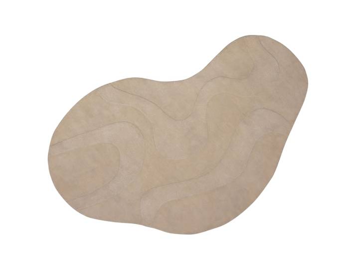 Tapis organique en polyester crème