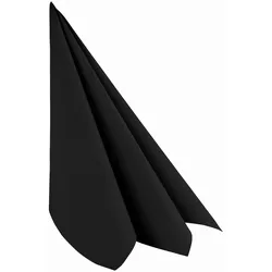 VEPATIM 100x Servietten Airlaid 40x40cm 1/4 -Falz stoffähnlich hochwertig schwarz
