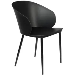 2er-Set White Label Stuhl Gigi Kunststoff Black