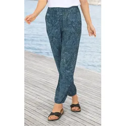 Viskose-Hose in Muster rauchblau in Größe 42 von DW-Shop, Rauchblau, 42