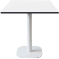 RestooTab - Tisch Round weiß 70x70cm Dekor weiß schwarzen Kanten