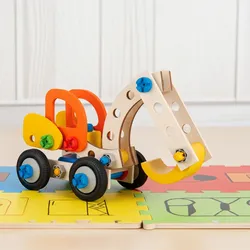 Lernförderndes Spielzeug 90tlg. 3 Fahrzeug-Modelle: Radlader, Bagger & Traktor zum Selberbauen, FSC 100% - Kreativität, Motorik, Logik & langer Spass