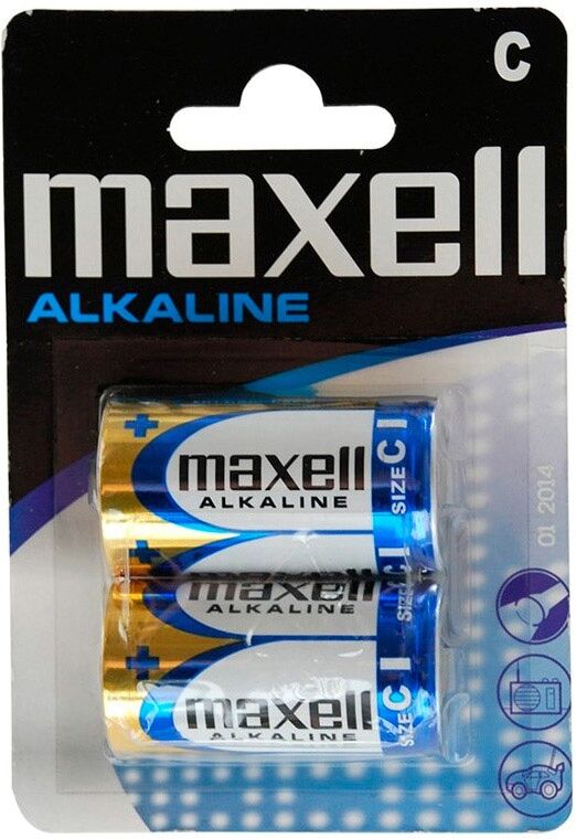 Blister 2 Pilhas Alcalinas 1,5V C / LR14 - MAXELL