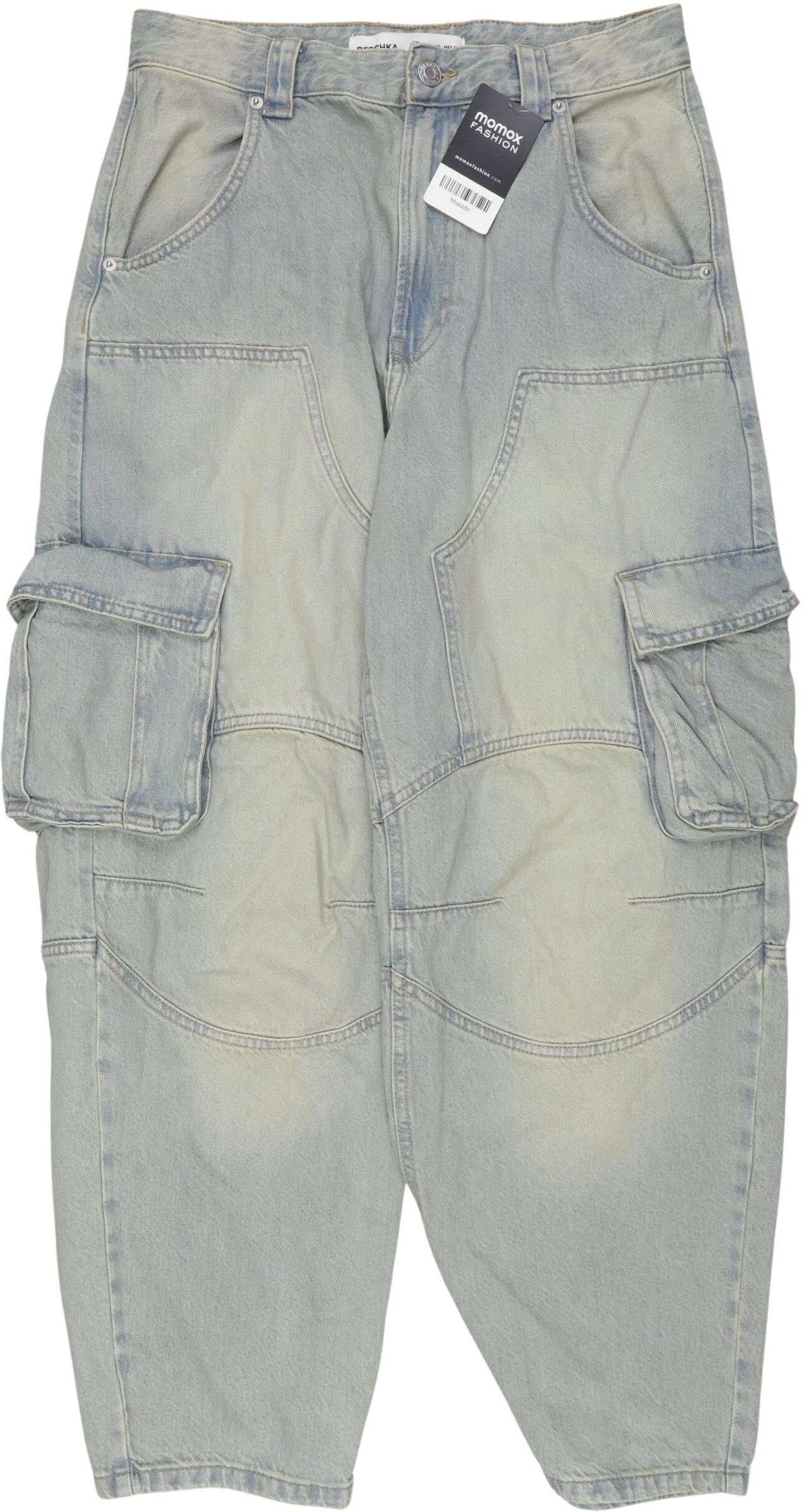 bershka Herren Jeans, Hellblau, Gr. W29, Baumwolle - Second Hand