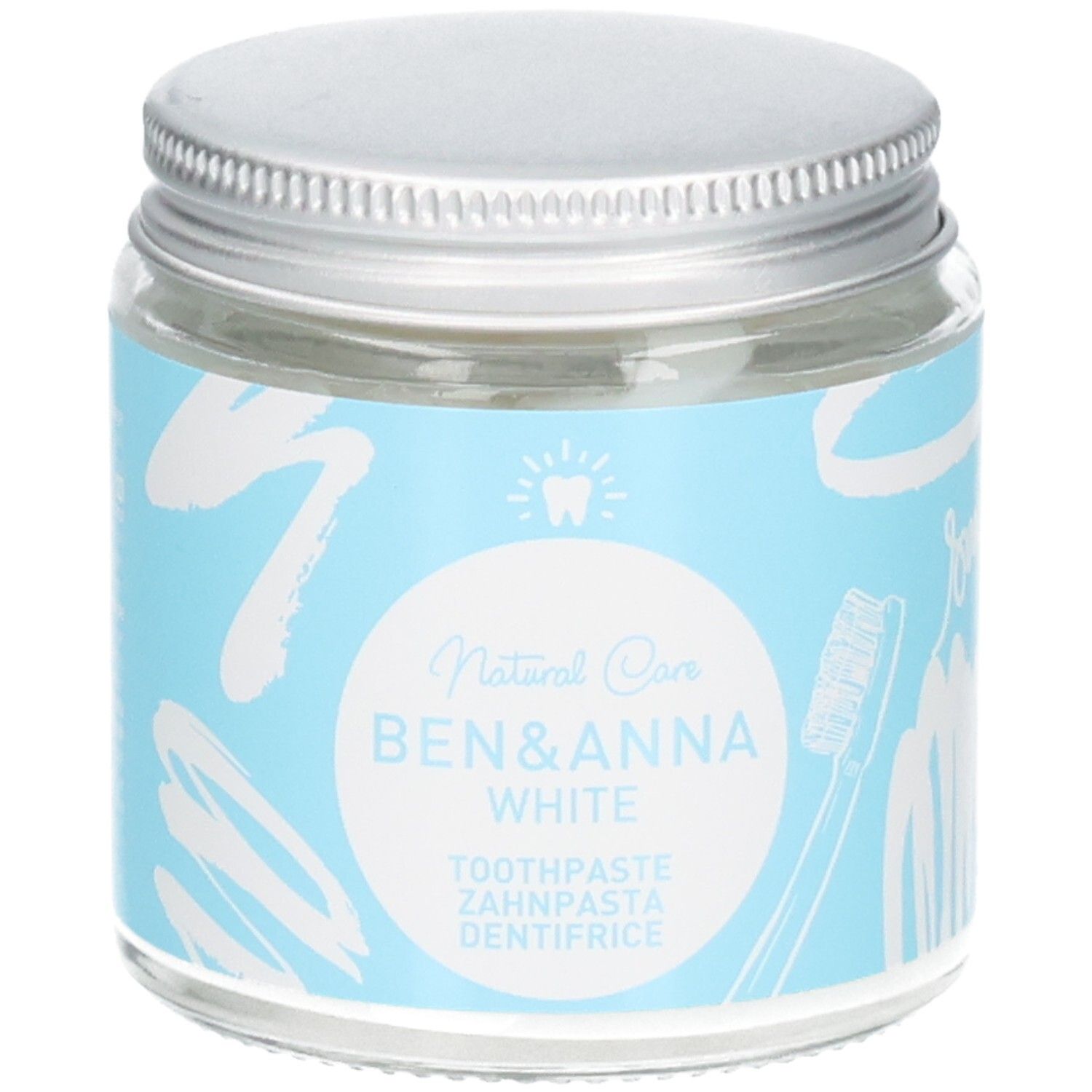 Ben & Anna Natural Toothpaste Glass Jar White 100 ml Zahnpasta
