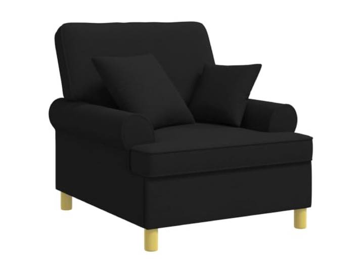 vidaXL XL-Sessel mit Kissen Schwarz Stoff Genieße eine bequeme und großzügige Sitzfläche. Der Stoff aus 100 % Polyester bietet hohen Sitzkomfort