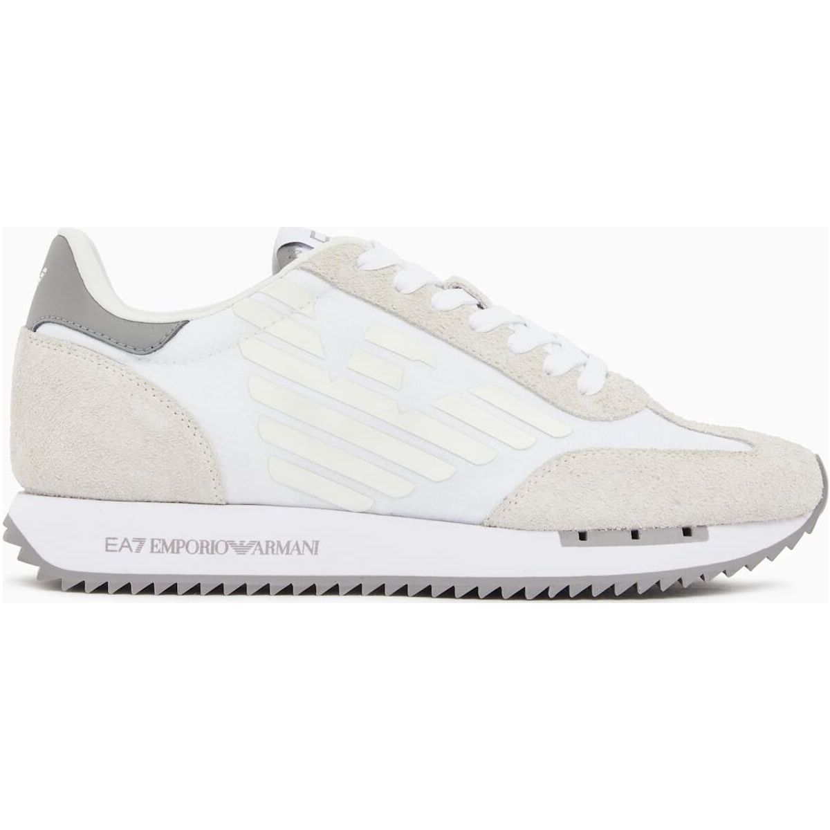 EA7 Sneaker Black AND White Vintage MIX Hair Suede+nylon+pu white+cloudburst (M0433) 6.5 7X000870 AF28085-M0433-6.5
