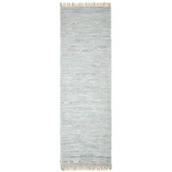 LEDERTEPPICH-LÄUFER Glitter geflochten 66/200 cm