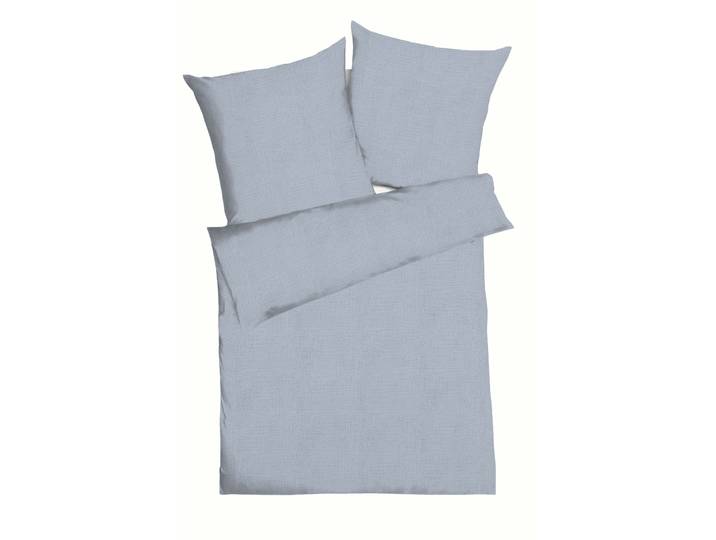 Bettwäsche KAEPPEL Uni , blau (hellblau), B/L: 155cm x 220cm, 1 Stk., 1 Stk., Musselin, B/L: 80cm, 2 Stk., Musselin, Obermaterial: 100% Baumwolle, Bettwäsche, Bettwäsche, Unifarben