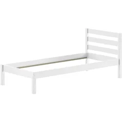 EINZELBETT Karolina Kiefer weiß 90x200 inkl Rolllattenrost