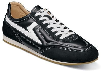 Stacy Adams Action 150 (Men's) Athletic in Black, Size 9 M, Leather/Rubber/Synthetic