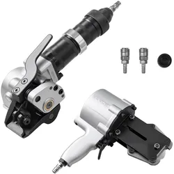 VEVOR Pneumatische Umreifungsmaschine, 8500N Spannkraft, Metall-Umreifungswerkzeug, Spanner & Schneide-/Versiegelungsgerät für 19 mm breite Metallbänder, Spaltballenpresse für Verpackungen