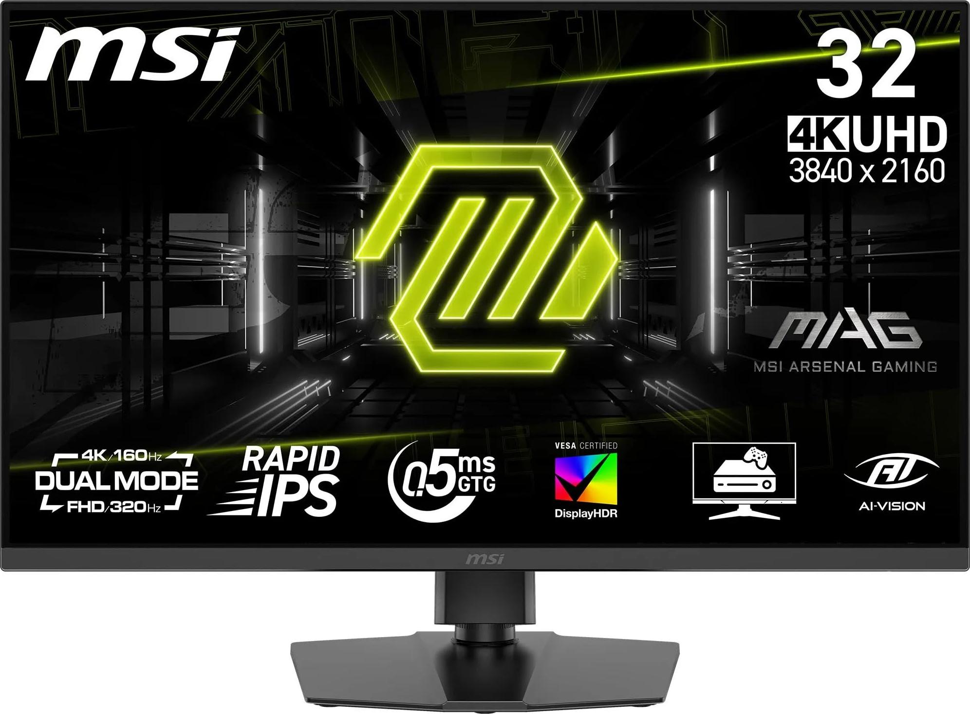 MSI MAG 322URDF E16, 80 cm (31.5"), 3840 x 2160 Pixel, 4K Ultra HD, 0,5 ms, Schwarz