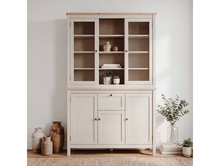 Buffet 120 x 190 x 40cm Braun/Beige