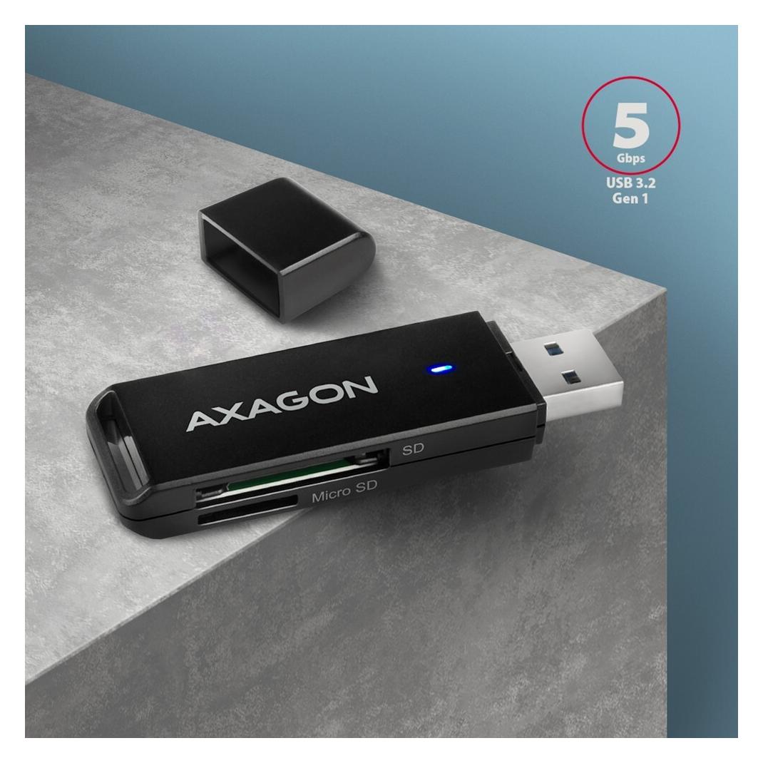 Axagon CRE-S2N Cardreader USB-A 3.2 Gen 1, SD, microSD (USB 3.0, USB-C 3.2 Gen 1) (CRE-S2N)