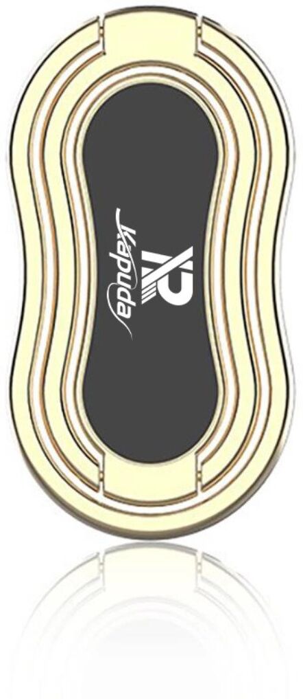 INF Zusammenklappbarer Doppelring-Telefonhalter mit Magnetbefestigung und starkem Acrylkleber für Livestreaming Gold