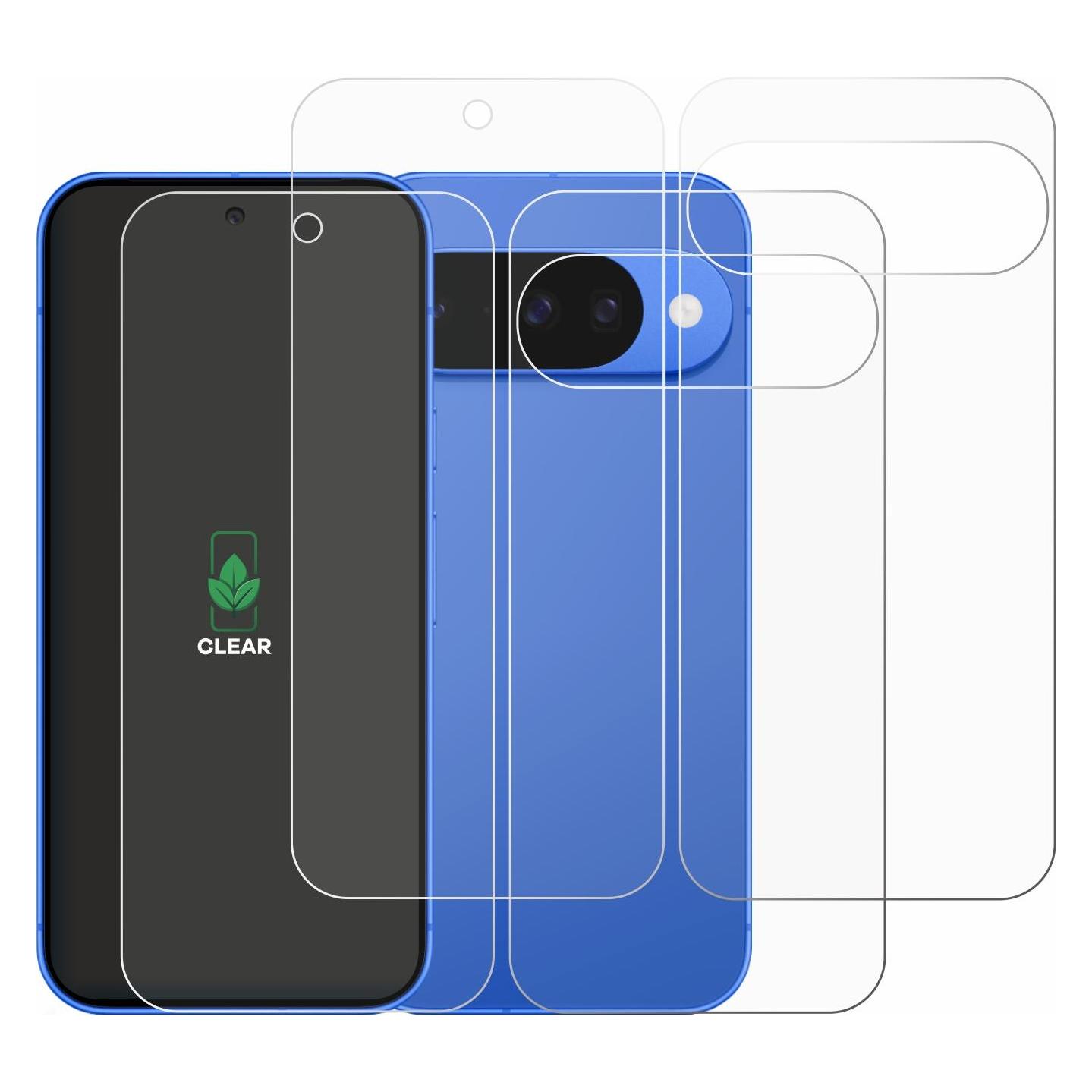 ScreenLeaf Schutzfolie für Google Pixel 10 (Display+Rückseite) Displayschutz Display Schutz Folie Klar T (2 Stk., Google Pixel 10) (6160247)