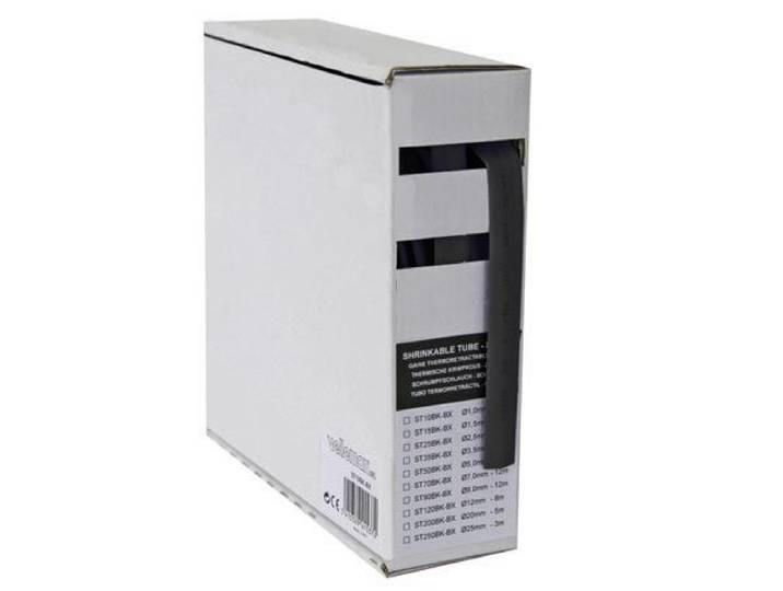 Thermische krimpkous 2:1 - 5.0 mm - zwart - 12 m