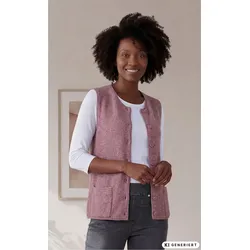 Merino-Mix-Weste in Melange rosa in Größe 40/42 von DW-Shop, Rosa, 40/42
