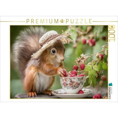 CALVENDO Puzzle Beerenschätze in feiner Tasse | 1000 Teile Lege-Größe 64x48cm Foto-Puzzle für glückliche Stunden