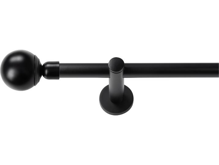 Gardinenstange SN DECO GROUP Gardinenstange Reims Ø 19 mm, 1-läufig, Fixmass, verschraubt , schwarz, L:480cm Ø:19mm, Gardinenstangen, Gardinenstange