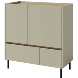 KOMMODE MURO 95/105/40cm mit 2 Schubladen 2 Türen Hellgrün