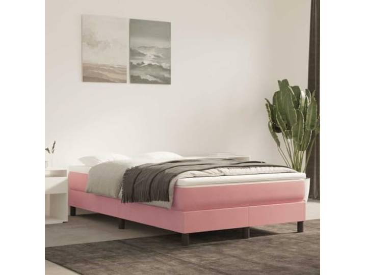 Taschenfederkernmatratze Mittel Rosa 120x210x20 cm Samt Weicher Samtbezug,mittelfeste Unterstützung,Taschenfedern,Schaumstoff,120x210x20 cm