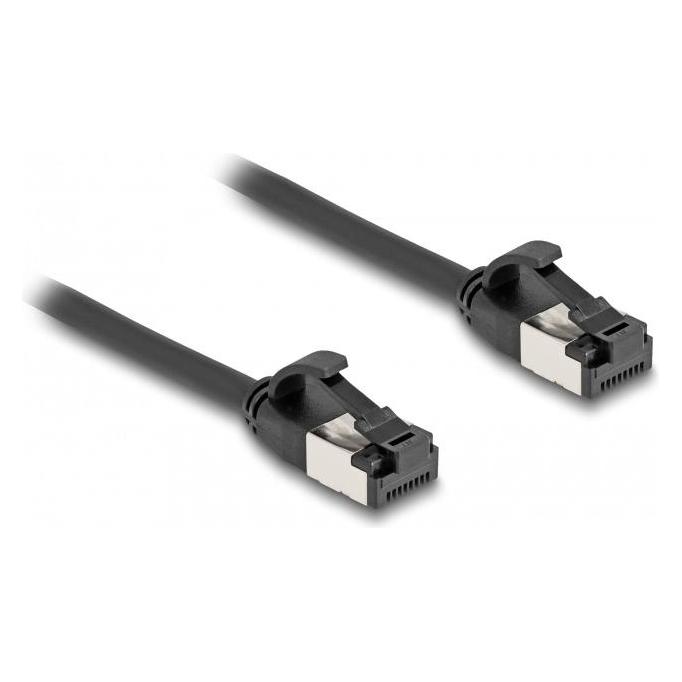 Delock RJ45 Kabel Stecker zu Stecker Cat.8.1 flexibel 0,25 m schwarz (U/FTP, CAT8.1, 0.25 m) (80181)