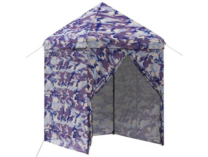 Coespram Pop-up Pavillon 2x2m mit 4 Seitenwänden, Camouflage Gartenzelt Höhenverstellbares Klappzelt für Garten und Terrasse, inklusive Rollentasche, Heringen und Seilen für flexible Events.