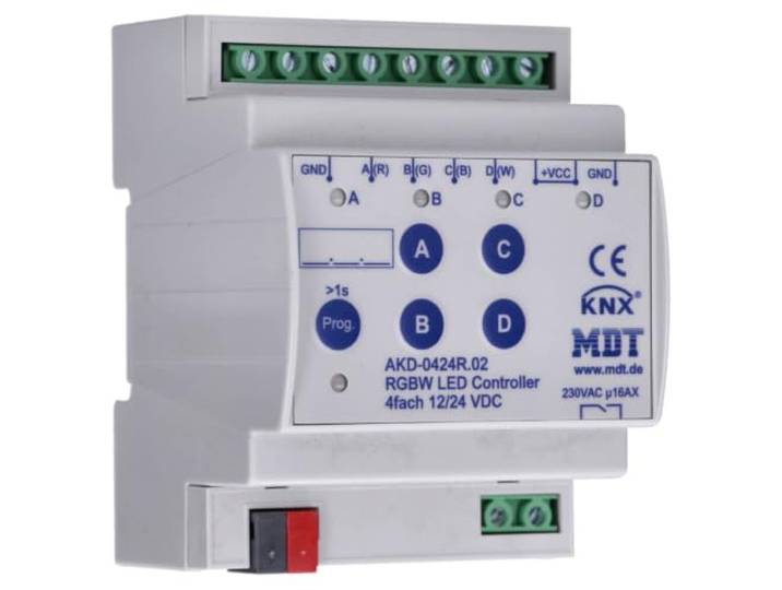 MDT technologies LED Controller 4-Kanal 4/8A, RGBW, 4TE, REG AKD-0424R.02