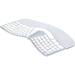 Matias FK413D-DE Sculpted Ergonomic Rechargeable Keyboard for Mac Kabellos Tastatur Deutsch, QWERTZ, Mac Silber Ergonomisch