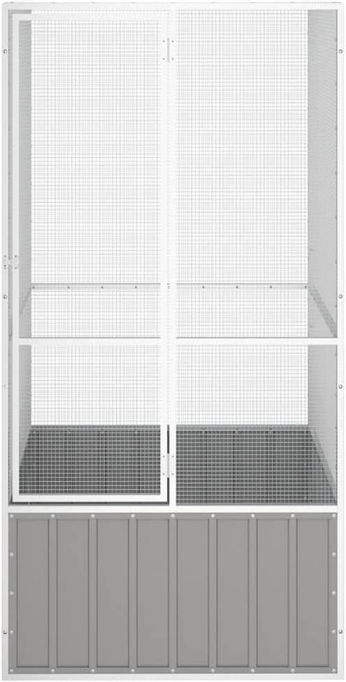 Archie & Oscar Bicester Bird Hutch Grey 211.5cm H x 111cm W x 107cm D.