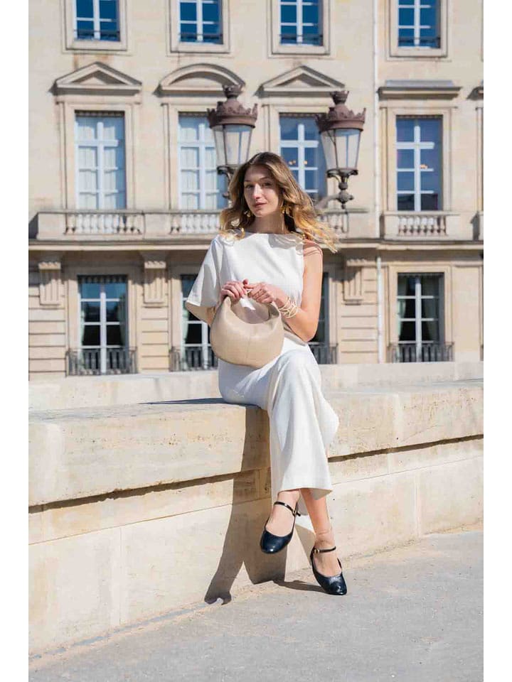 maison héritage PARIS Leder-Henkeltasche "Dulce" in Taupe - (B)26 x (H)18 x (T)3 cm - onesize