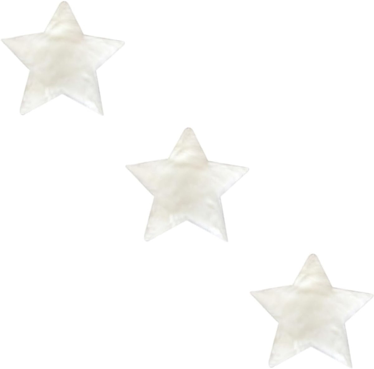 Set van 3 Stervormige Decoratie Tapijten - Wit - 50 x 50 cm per stuk