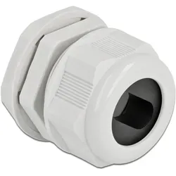 DELOCK Kabelverschraubung PG29 für Flachkabel grau 2 Stück