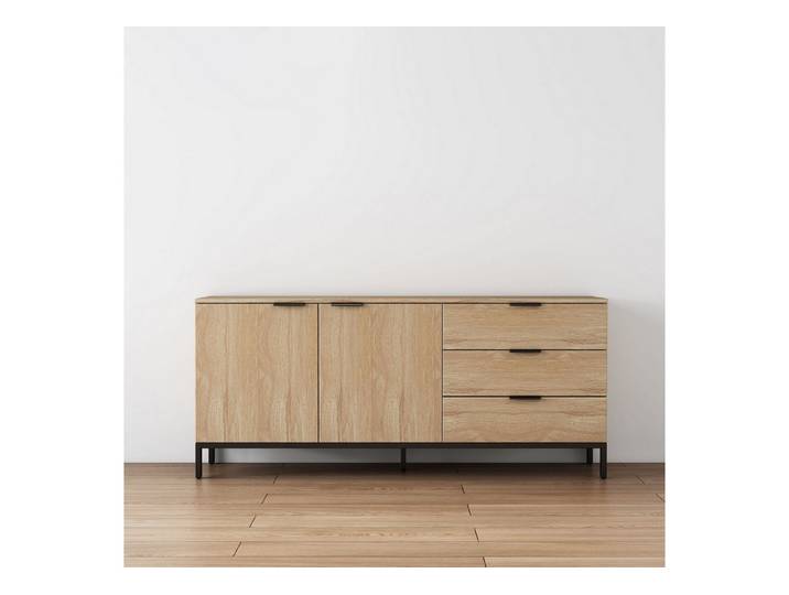 OTTO home Sideboard Jorinde, Melaminoberfläche, flexibler Stauraum und robustes Metallgestell