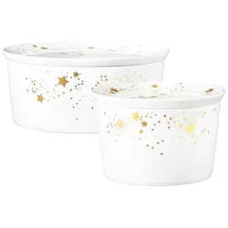Seltmann Weiden Liberty Golden Stars Gebäckdosen-Set mit Deckel 2-teilig