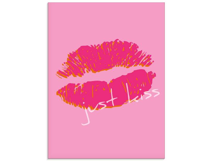 Glasbild ARTLAND Just kiss , pink (farbe bild(er): pink), B:45cm H:60cm, Bilder, Glasbild, in verschiedenen Grössen