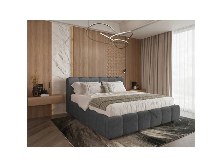 Carryhome Polsterbett, Anthrazit, Kunststoff, Hainbuche, 160x200 cm, Schlafzimmer, Bett, Doppelbetten