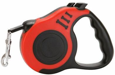 PetsAreLife Long Retractable Dog Leash Red 3M